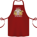 Party Like a Viking Thor Odin Valhalla Cotton Apron 100% Organic Maroon