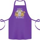 Party Like a Viking Thor Odin Valhalla Cotton Apron 100% Organic Purple