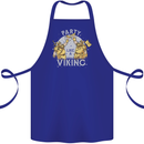 Party Like a Viking Thor Odin Valhalla Cotton Apron 100% Organic Royal Blue