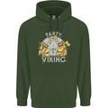 Party Like a Viking Thor Odin Valhalla Mens 80% Cotton Hoodie Forest Green