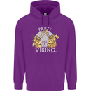 Party Like a Viking Thor Odin Valhalla Mens 80% Cotton Hoodie Purple