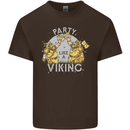 Party Like a Viking Thor Odin Valhalla Mens Cotton T-Shirt Tee Top Dark Chocolate