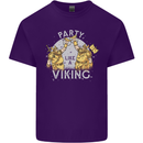 Party Like a Viking Thor Odin Valhalla Mens Cotton T-Shirt Tee Top Purple