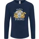Party Like a Viking Thor Odin Valhalla Mens Long Sleeve T-Shirt Navy Blue