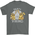 Party Like a Viking Thor Odin Valhalla Mens T-Shirt Cotton Gildan Charcoal