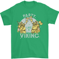 Party Like a Viking Thor Odin Valhalla Mens T-Shirt Cotton Gildan Irish Green