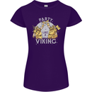 Party Like a Viking Thor Odin Valhalla Womens Petite Cut T-Shirt Purple