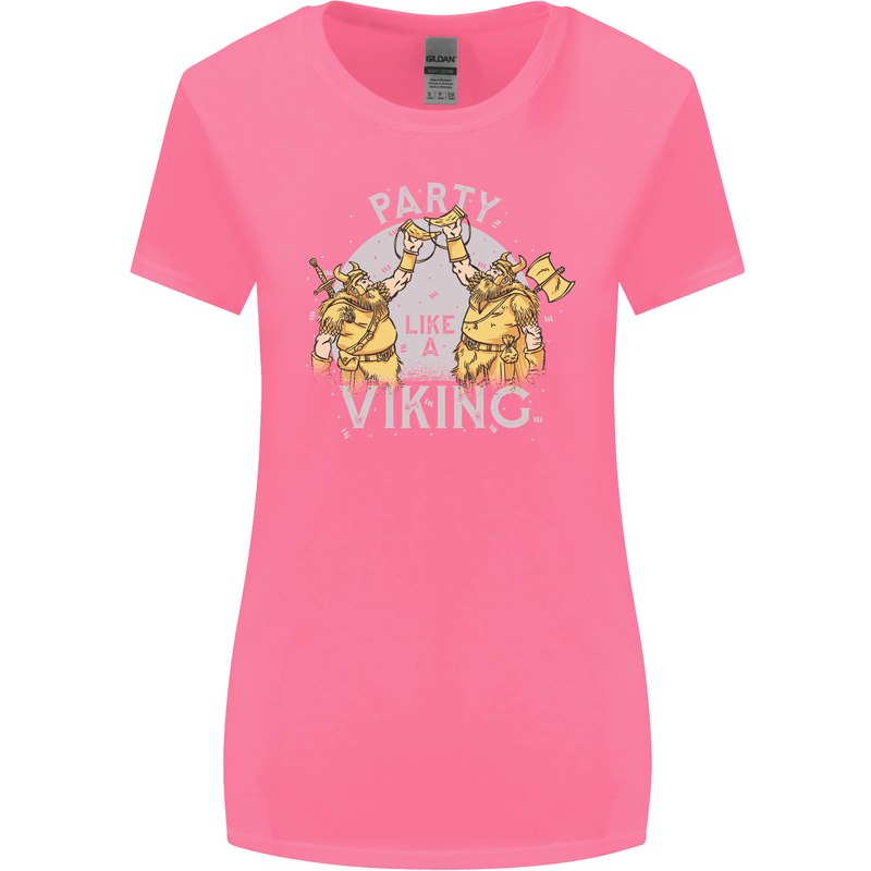 Party Like a Viking Thor Odin Valhalla Womens Wider Cut T-Shirt Azalea
