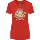 Party Like a Viking Thor Odin Valhalla Womens Wider Cut T-Shirt Red