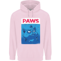 Paws Funny Cat and Goldfish Parody Childrens Kids Hoodie Light Pink
