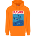 Paws Funny Cat and Goldfish Parody Childrens Kids Hoodie Orange