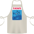 Paws Funny Cat and Goldfish Parody Cotton Apron 100% Organic Natural
