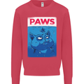 Paws Funny Cat and Goldfish Parody Kids Sweatshirt Jumper Heliconia