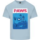 Paws Funny Cat and Goldfish Parody Kids T-Shirt Childrens Light Blue
