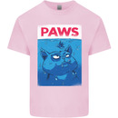 Paws Funny Cat and Goldfish Parody Kids T-Shirt Childrens Light Pink