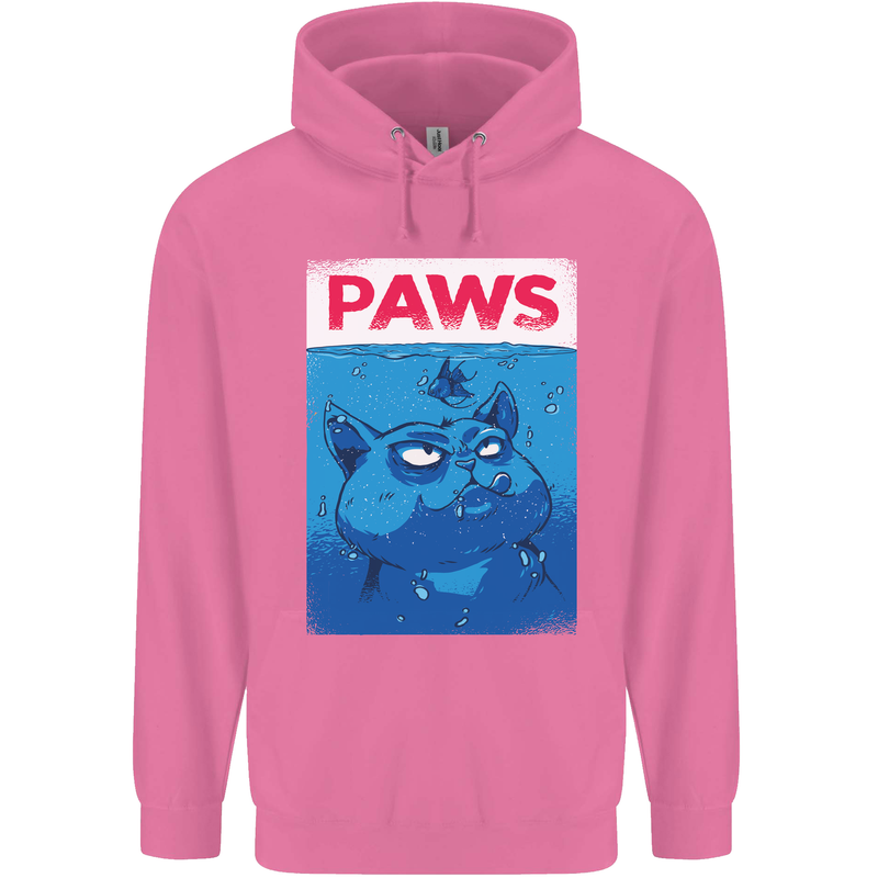 Paws Funny Cat and Goldfish Parody Mens 80% Cotton Hoodie Azelea