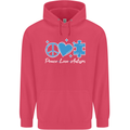 Peace Autism Austistic Childrens Kids Hoodie Heliconia