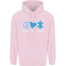 Peace Autism Austistic Childrens Kids Hoodie Light Pink