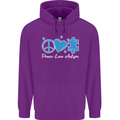 Peace Autism Austistic Childrens Kids Hoodie Purple
