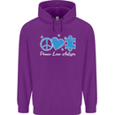 Peace Autism Austistic Childrens Kids Hoodie Purple