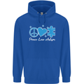 Peace Autism Austistic Childrens Kids Hoodie Royal Blue