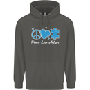 Peace Autism Austistic Childrens Kids Hoodie Storm Grey