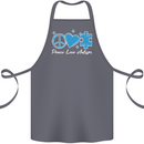 Peace Autism Austistic Cotton Apron 100% Organic Steel