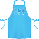Peace Autism Austistic Cotton Apron 100% Organic Turquoise