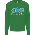 Peace Autism Austistic Kids Sweatshirt Jumper Irish Green