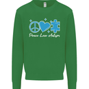 Peace Autism Austistic Kids Sweatshirt Jumper Irish Green
