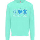 Peace Autism Austistic Kids Sweatshirt Jumper Peppermint