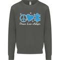 Peace Autism Austistic Kids Sweatshirt Jumper Storm Grey