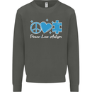 Peace Autism Austistic Kids Sweatshirt Jumper Storm Grey