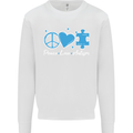Peace Autism Austistic Kids Sweatshirt Jumper White