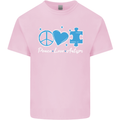 Peace Autism Austistic Kids T-Shirt Childrens Light Pink