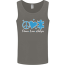 Peace Autism Austistic Mens Vest Tank Top Charcoal