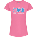 Peace Autism Austistic Womens Petite Cut T-Shirt Azalea