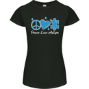 Peace Autism Austistic Womens Petite Cut T-Shirt Black