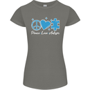 Peace Autism Austistic Womens Petite Cut T-Shirt Charcoal