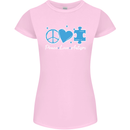 Peace Autism Austistic Womens Petite Cut T-Shirt Light Pink