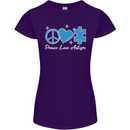 Peace Autism Austistic Womens Petite Cut T-Shirt Purple