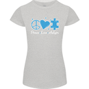 Peace Autism Austistic Womens Petite Cut T-Shirt Sports Grey