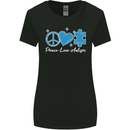 Peace Autism Austistic Womens Wider Cut T-Shirt Black