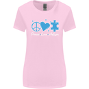 Peace Autism Austistic Womens Wider Cut T-Shirt Light Pink