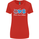 Peace Autism Austistic Womens Wider Cut T-Shirt Red