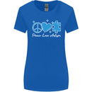 Peace Autism Austistic Womens Wider Cut T-Shirt Royal Blue