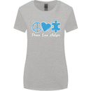 Peace Autism Austistic Womens Wider Cut T-Shirt Sports Grey