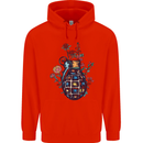 Peace Grenade Anti-War Pacifist World Hippy Childrens Kids Hoodie Bright Red