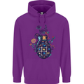 Peace Grenade Anti-War Pacifist World Hippy Childrens Kids Hoodie Purple