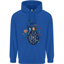 Peace Grenade Anti-War Pacifist World Hippy Childrens Kids Hoodie Royal Blue